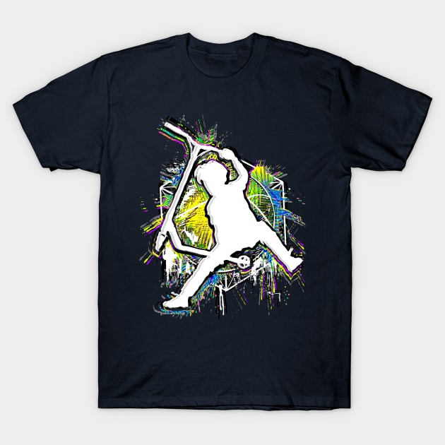 Colorful Scooter - Stuntscooter - Kick Stunt Scooter V2 T-Shirt by BabyYodaSticker